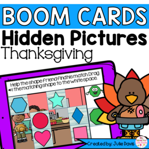 Thanksgiving Shapes Math Centers | Digital Game Boom Cards