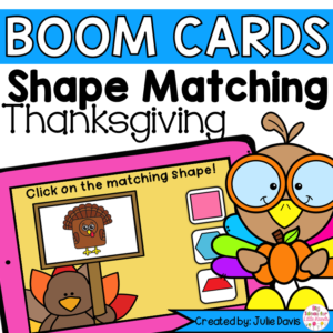 Thanksgiving Shapes Math Centers | Digital Game Boom Cards
