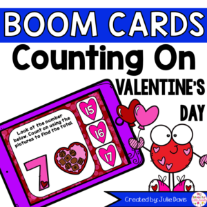 Valentine's Day Counting On Addition Digital Game Boom Cards