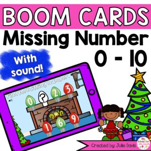 Christmas Missing Number Digital Game Boom Cards