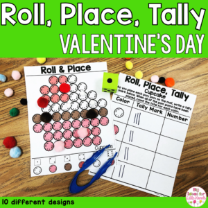 Valentine's Day Fine Motor Pom Pom Tally Counting Activity