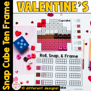 Valentine's Day Math Centers & Ten Frames Activity | February Counting Game
