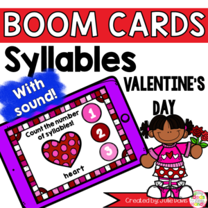 Valentine's Day Syllable Counting Digital Game Boom Cards