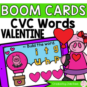 Valentines Day CVC Words Digital Game Boom Cards™