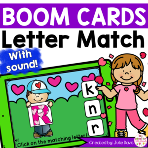 Valentines Day Letter Match Digital Game Boom Cards™