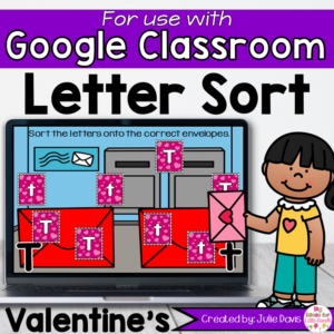 Valentines Day Letter Sort Digital Game for Google Classroom
