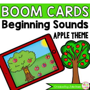 Beginning Letter Sounds Recognition Apples Boom Cards
