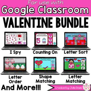 Valentines Day Math and Phonics BUNDLE for Google Classroom