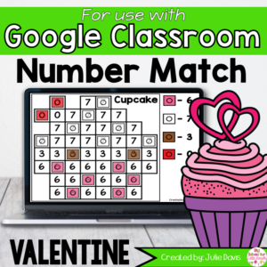 Valentines Day Number Matching Google Classroom Digital Game