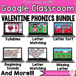 Valentines Day Phonics Digital Bundle for Google Classroom