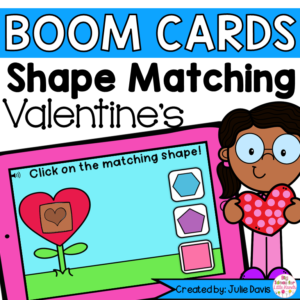 Valentines Day Shapes Math Centers | Digital Game Boom Cards