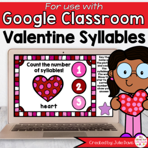 Valentines Day Syllables Game for Google Classroom