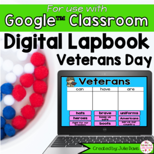 Veterans Day Digital Interactive Notebook for Google Classroom