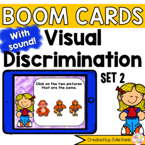 Visual Discrimination Matching Picture Digital Game Boom Cards