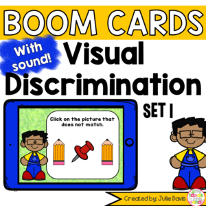 Visual Discrimination Matching Picture Digital Game Boom Cards
