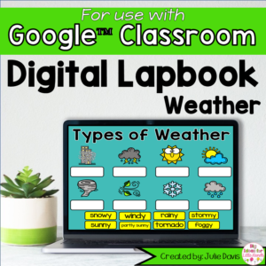 Weather Digital Interactive Notebook for Google Classroom