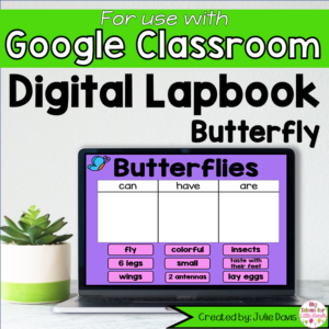 Butterfly Digital Interactive Notebook for Google Classroom