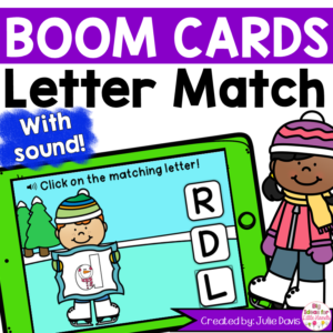 Winter Letter Match Digital Game Boom Cards™