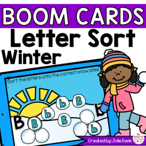 Winter Letter Sort Digital Game Boom Cards