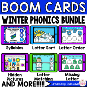 Winter Phonics Digital Boom Cards™ Bundle