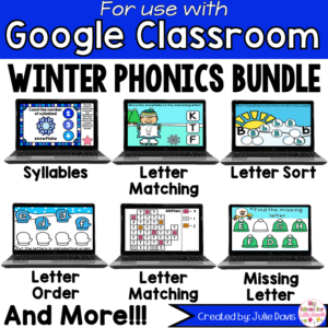 Winter Phonics Digital Bundle for Google Classroom