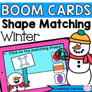 Winter Shapes Math Centers | Digital Game Boom Cards