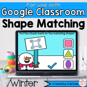 Winter Shapes Math Centers for Google Classroom