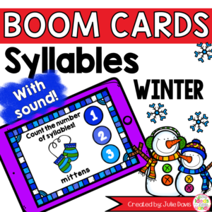 Winter Syllables Game for Google Classroom