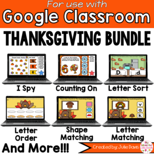 Thanksgiving Math and Phonics BUNDLE for Google Classroom