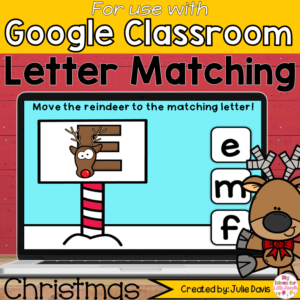 Christmas Letter Match Digital Game for Google Classroom
