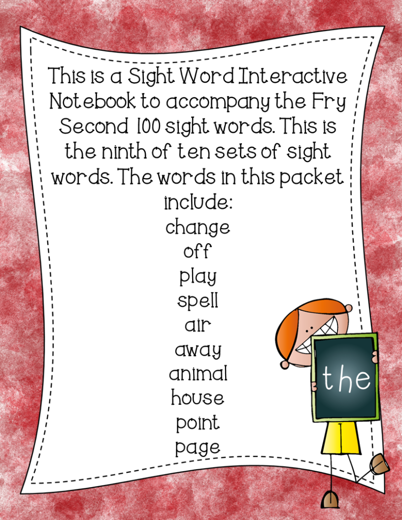 Sight Word Second 100 Set 19 Interactive Notebooks - Big Ideas for ...