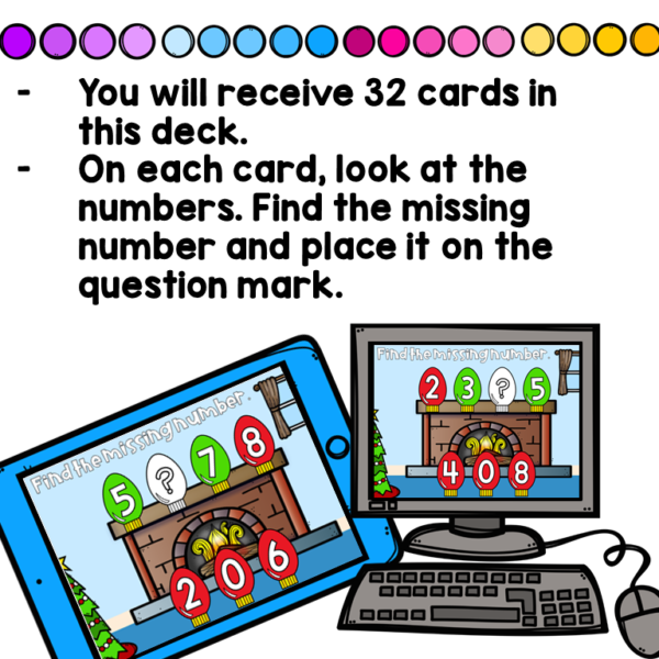 Christmas Missing Number Digital Game Google Classroom - Image 3