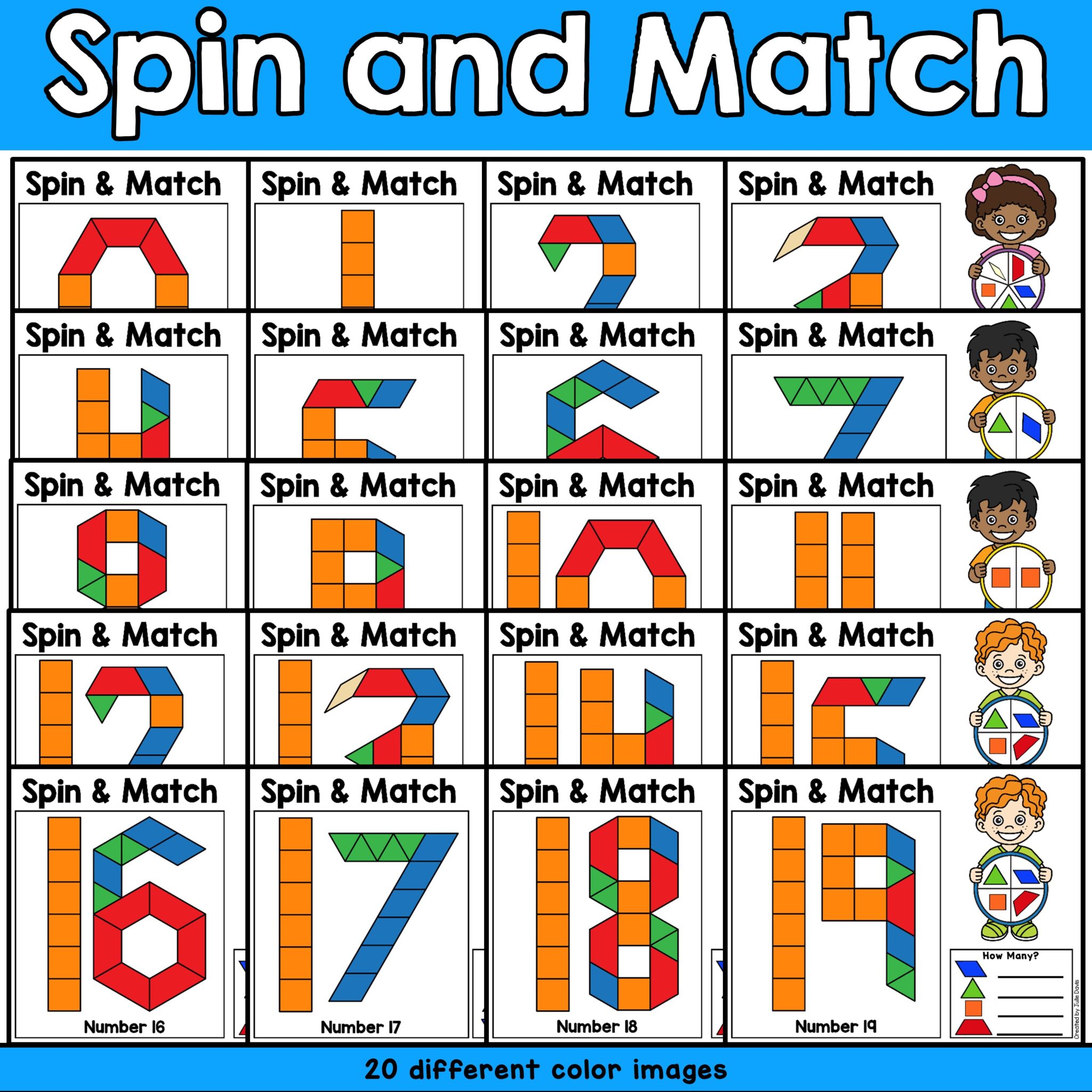 Pattern Blocks Mat Numbers Math Center - Big Ideas for Little Hands