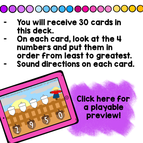 Order Sequence Numbers Least to Greatest Digital Game Boom Cards - Image 3