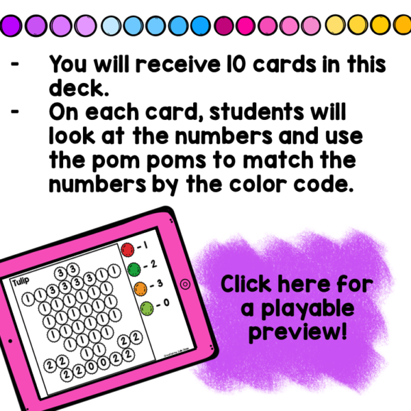 Spring Number Matching Boom Cards Digital Game - Image 3