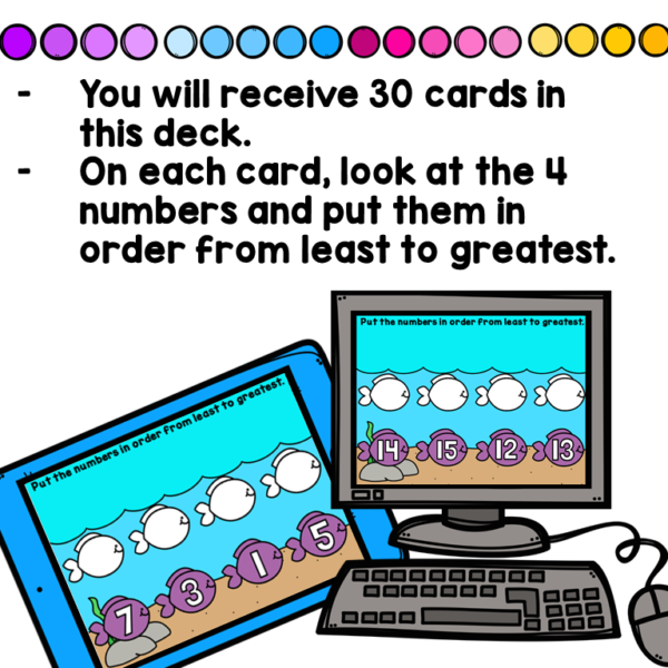 Summer Ocean Number Order Digital Game for Google Classroom - Image 3