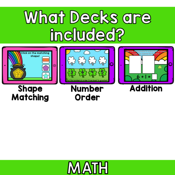 St Patricks Day Math Digital Boom Cards™ Bundle - Image 4