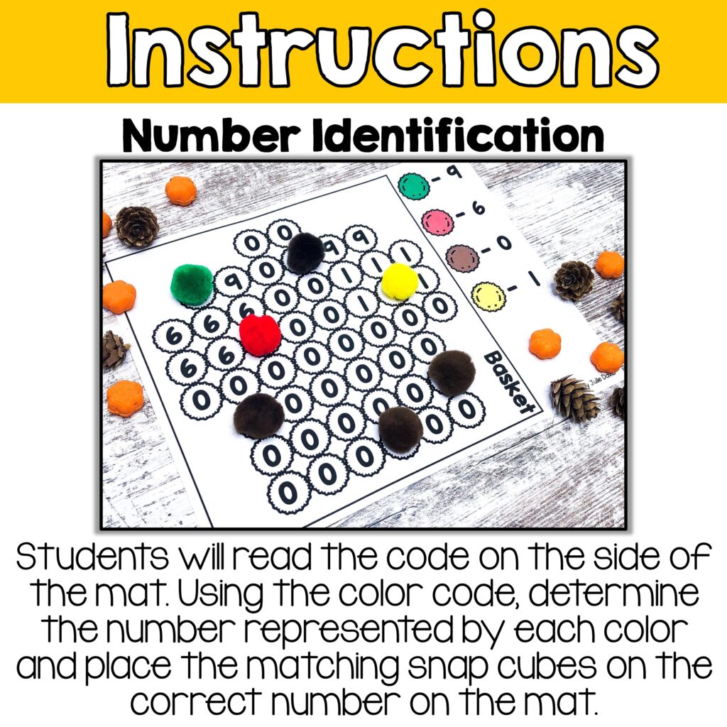 Fall Math and Literacy Pom Pom Activities - Big Ideas for Little Hands