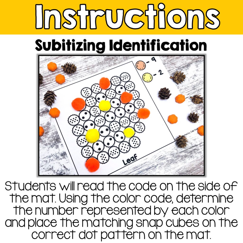 Fall Math and Literacy Pom Pom Activities - Big Ideas for Little Hands