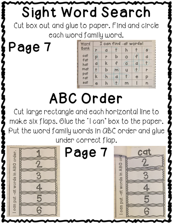 CVC Word Families Worksheets | Short A Word Family Interactive Notebook - Image 3