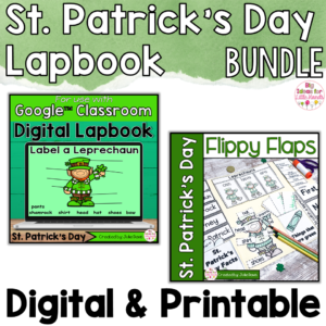 St Patricks Day Activities Interactive Notebook Digital and Printable Bundle