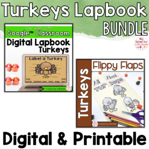 Turkey Science Activities Interactive Notebook Digital and Printable Bundle