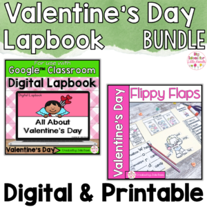 Valentines Day Activities Interactive Notebook Digital and Printable Bundle