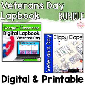 Veterans Day Activities Interactive Notebook Digital and Printable Bundle