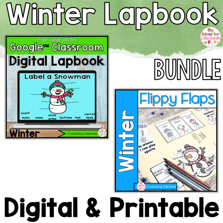 Winter Activities Interactive Notebook Digital and Printable Bundle ...