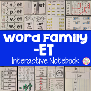 ET Word Family Interactive Notebook