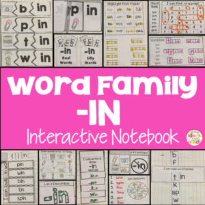 IN Word Family Interactive Notebook