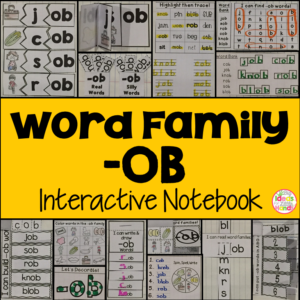 OB Word Family Interactive Notebook