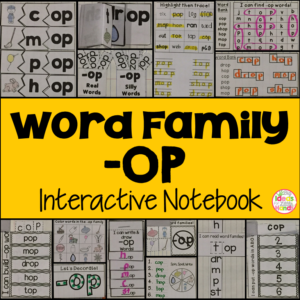 OP Word Family Interactive Notebook