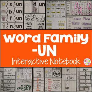 UN Word Family Interactive Notebook